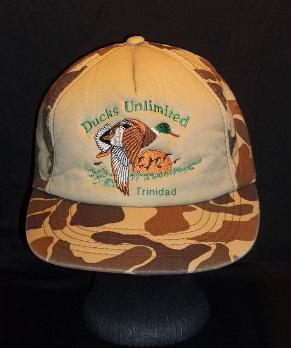 Vintage Hunting Hat Snapback Hat Camo Hat Embroidered Duck
