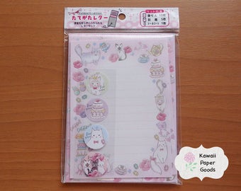 Cute & Girly Pink Cat Letter Set