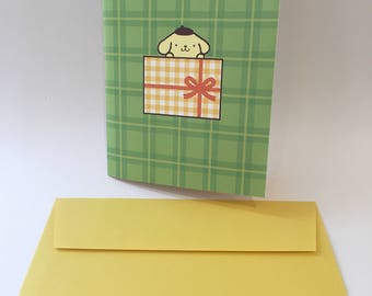Pompompurin Pop Up Thank You Card with envelope