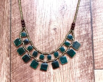 Afghan Kuchi Necklace, ethnic Tribal Necklace, Tribal jewelry, jewellery, Jade Necklace, boho gypsy Jewellery, gift for her, boho necklace,