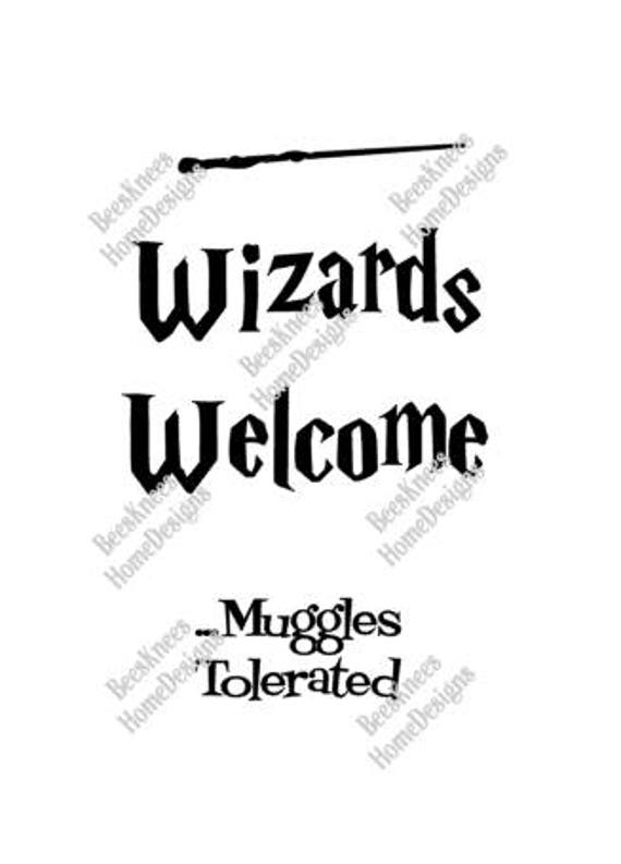 Download Harry Potter - Wizards Welcome Muggles Tolerated Design ...