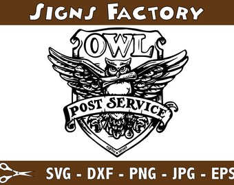 Owl Post Service svg eps jpg png dxf logo Harry Potter Images Digital Instant Download Graphics Instant Download Graphics cutting file