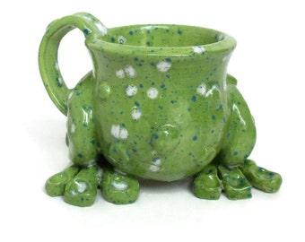 Ceramic Mug - Frog Leg Mug with Warts - Made to Order
