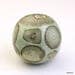 light green Bead, stoneware beads, nature Bead, Iron Oxide bead, decal beads, focal beads, artist beads, artisan beads, graphic beads