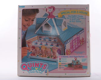 Tyco Quints, Doll House, In Box, In Package, Rooms, Not Furnished, Vintage Toys, Collectible, Complete ~ The Pink Room ~ 161125
