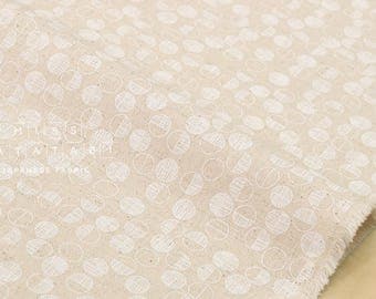 Japanese Fabric Kokka Tiny Scandinavia - maru - white, natural - 50cm