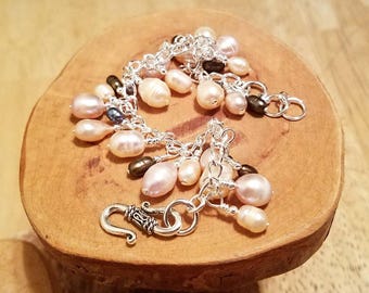 NYGP (not your grandma's pearls) freshwater pearl cha cha chain bracelet ... and it's adjustable too!
