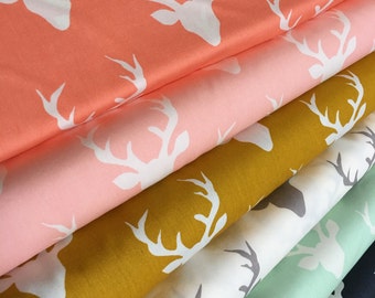 Hello Bear fabric bundle by Bonnie Christine, Deer Fabric, Art Gallery Fabric- Fabric Bundle of 6, Choose The Cuts, Free Shipping Available