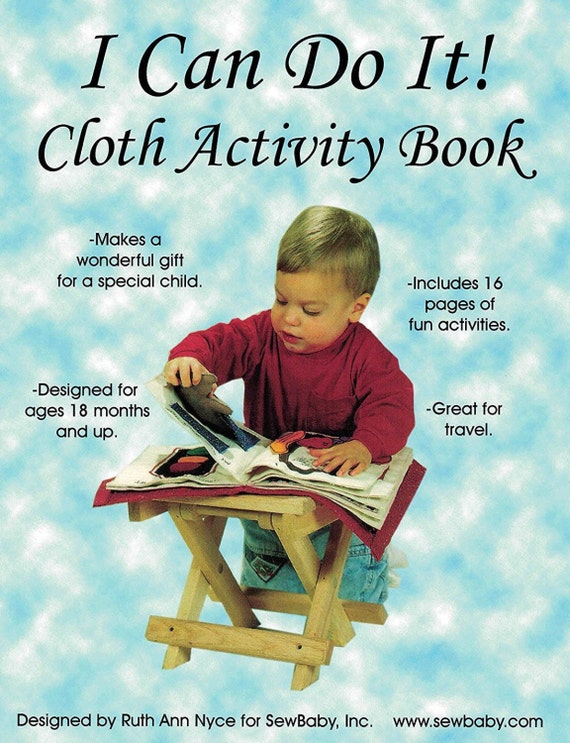 Cloth Activity Book Pattern Sew Baby I Can Do It by Ruth