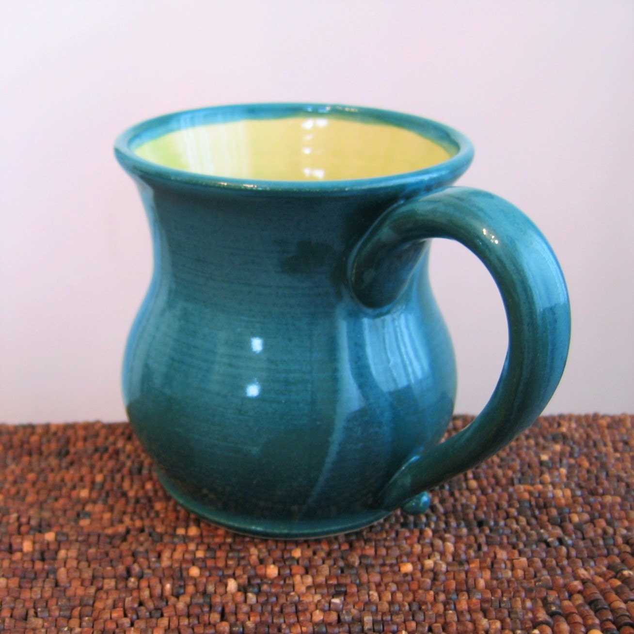 Large Coffee Mug Pottery Mug Pot Belly Stoneware Ceramic