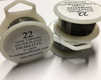 22 gauge Non Tarnish Hematite Copper Craft Wire 8 yards Made in USA