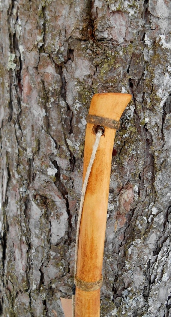 Hiking stick Rustic Wood Walking stick with Cinnamon finish