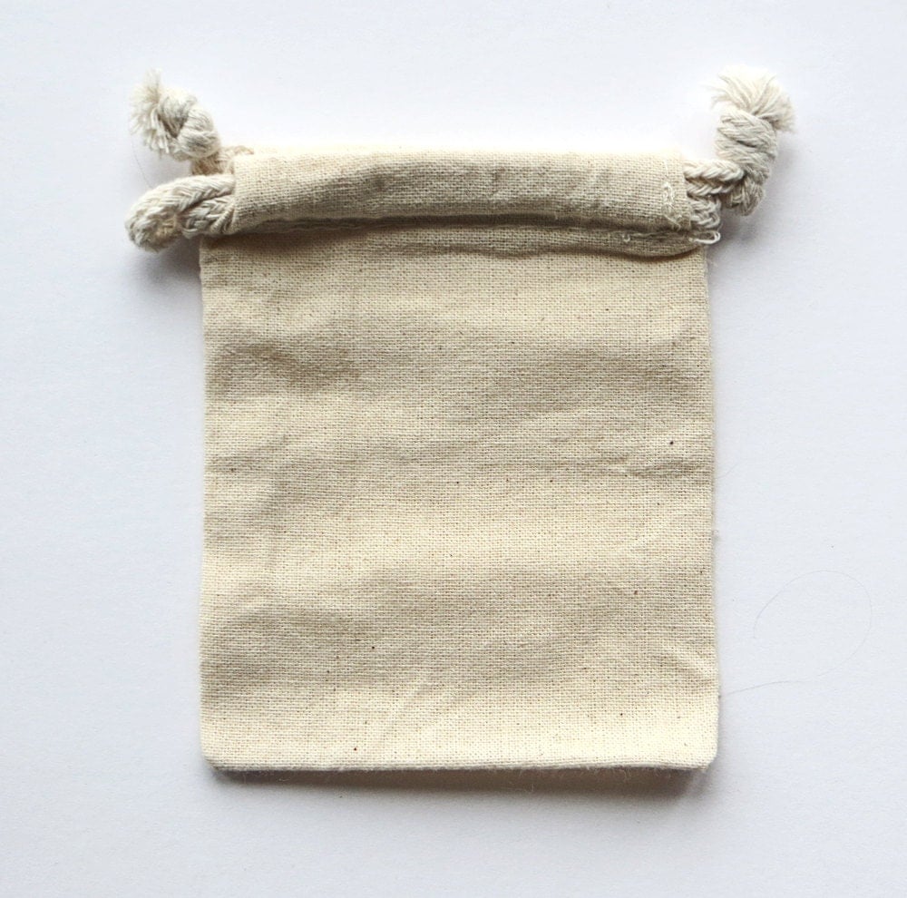 Muslin gift bags Plain Muslin Bag 3x4 bags jewelry pouch