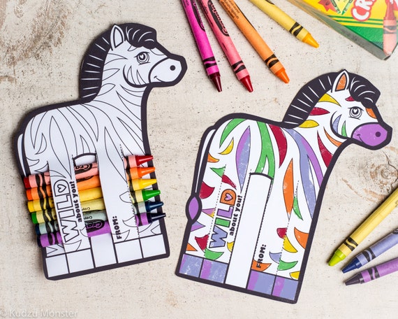 Download Zebra Valentines Printable DIY Instant Download crayon holder