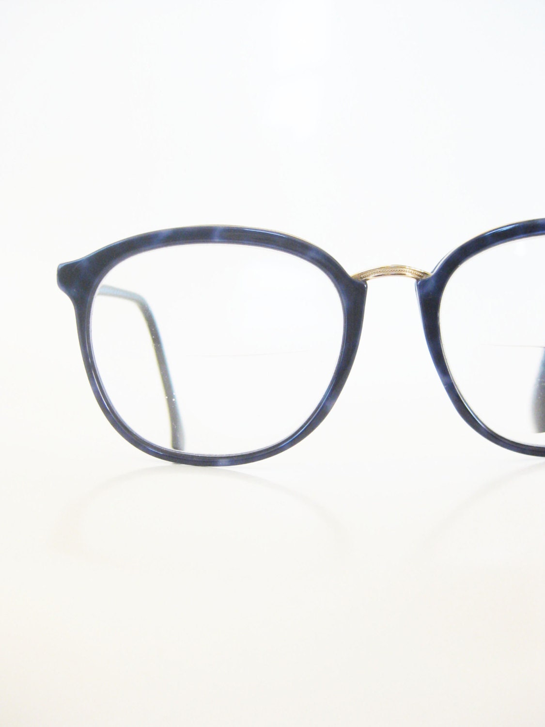 Vintage LAmy Round Sapphire Blue Glasses Womens P3 Eyeglasses