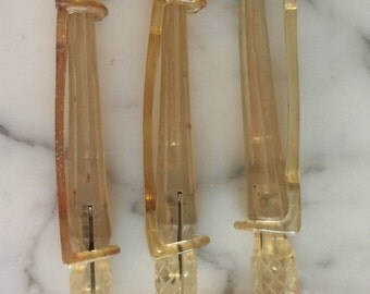 Vintage 30s Celluloid Hair Rollers Curlers and Pins lot 1930s