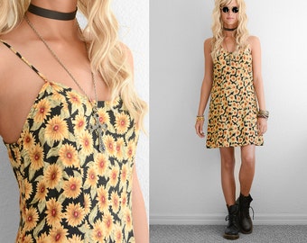 90s Floral Dress 90s Grunge Dress Mini Dress Rayon Floral Mini Dress Rayon Dress 90s Vintage Floral Dress 90s Dress Spaghetti Strap Dress XS