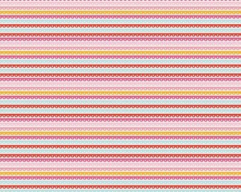 Girl Crazy Girl Stripe Pink by Dani for Riley Blake Designs - 100% Cotton Flannel Fabric - half yard