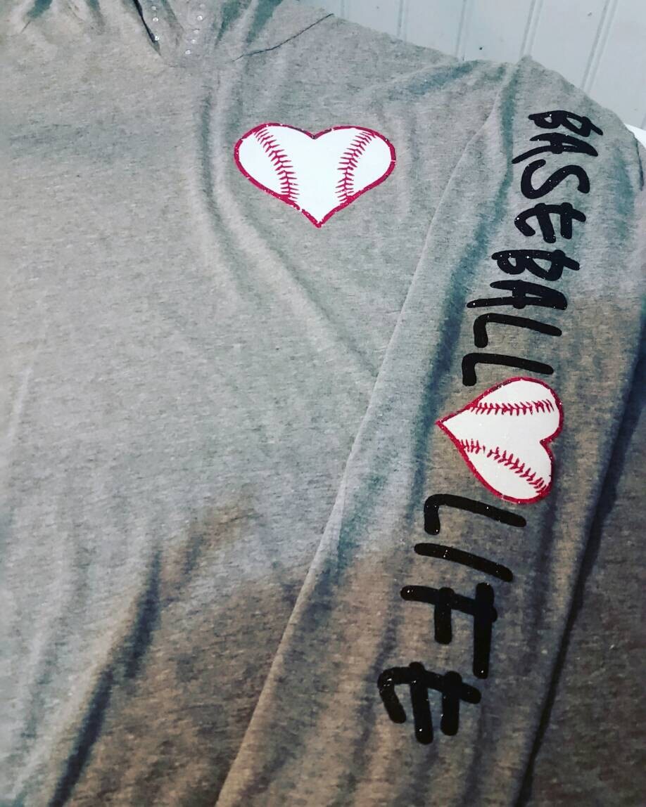 Baseball Life Tee Hoodie Baseball Shirt Baseball Mom Shirt