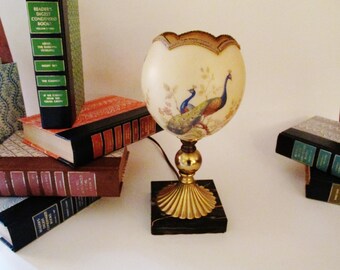 vintage peacock lamp chinoiserie lamp hollywood regency powder room decor mantel decor - Powder Room Decor vintage peacock lamp chinoiserie lamp hollywood regency powder room decor mantel decor - Powder Room Decor