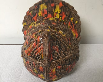 Vintage Ceramic Turkey Candy Dish Hand made