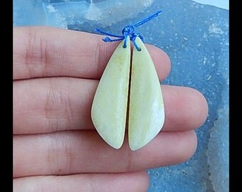 Serpentine Gemstone Earring Bead,33x10x4mm,4.4g