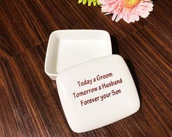 Mother-of-the-Groom-Gift | Keepsake Box | Mother-of-the-Groom | Wedding gift from son | Handmade Ceramic from my Charleston, SC studio