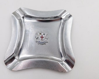 Vintage Souvenir Chrome Ashtray From London England