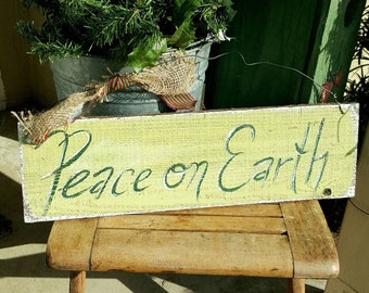 Peace on earth sign | Etsy