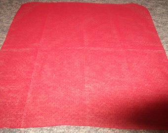 vintage ladies head neck scarf red black polka dots