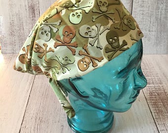 Skull bones Surgical scrub cap/ Surgical scrub cap/ Skull bones scrub cap