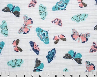 Embrace - Mariposa Butterfly Mutli- DOUBLE GAUZE 49” Wide from Shannon Fabrics