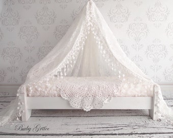 Newborn Lace Canopy, Newborn Photo Prop, Newborn Girl Vintage Prop, Photography Props, Newborn Lace Basket Filler, Maternity Wrap, Lace Tent
