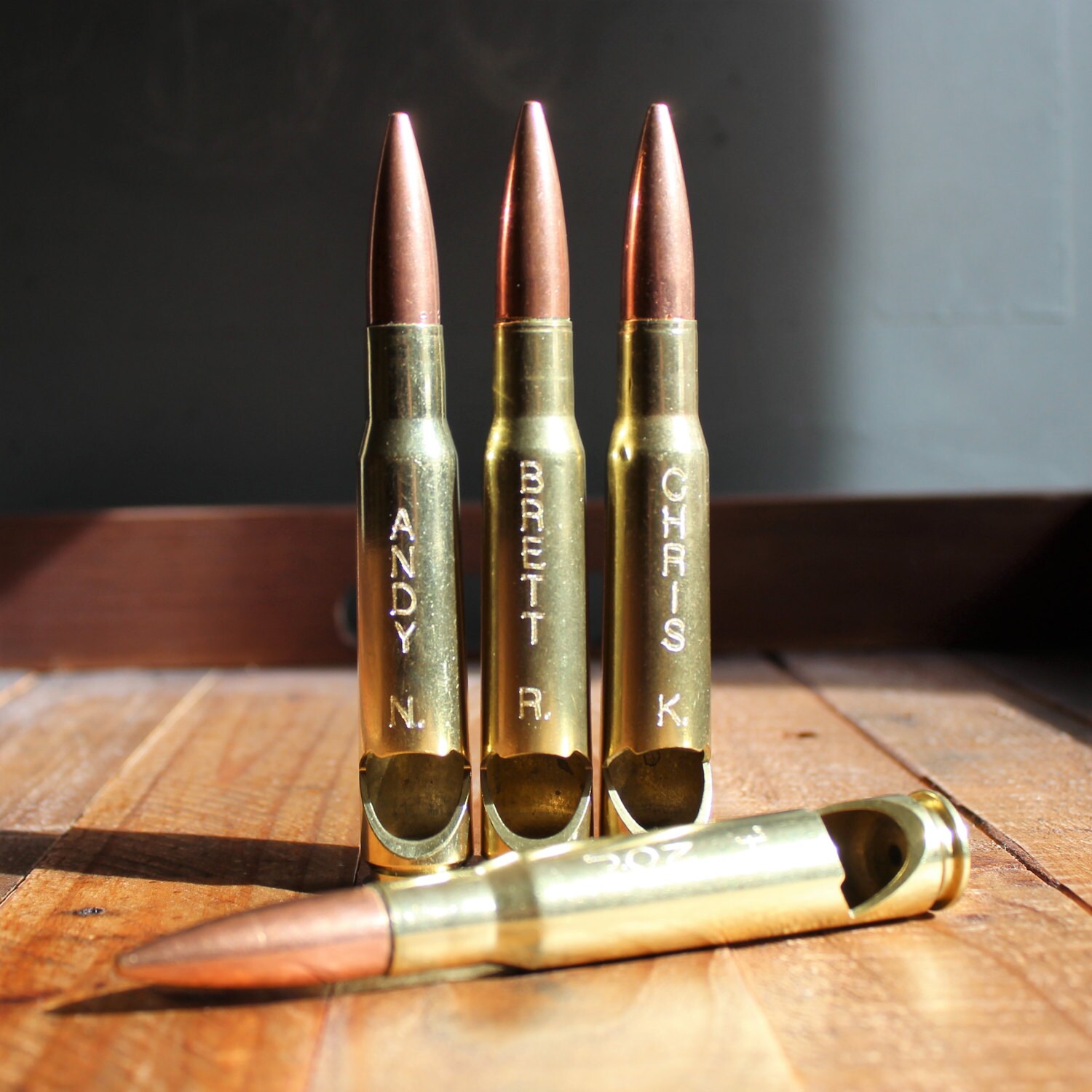 Hand Cut Bullet Bottle Opener Made from Genuine 50 Cal. Bullet