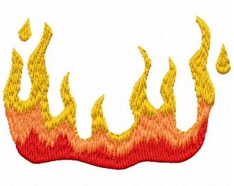 Flames Machine Embroidery Design - Instant Download