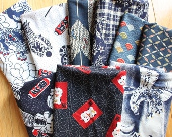 Japanese Fabrics 9 fat quarters destash pre-washed