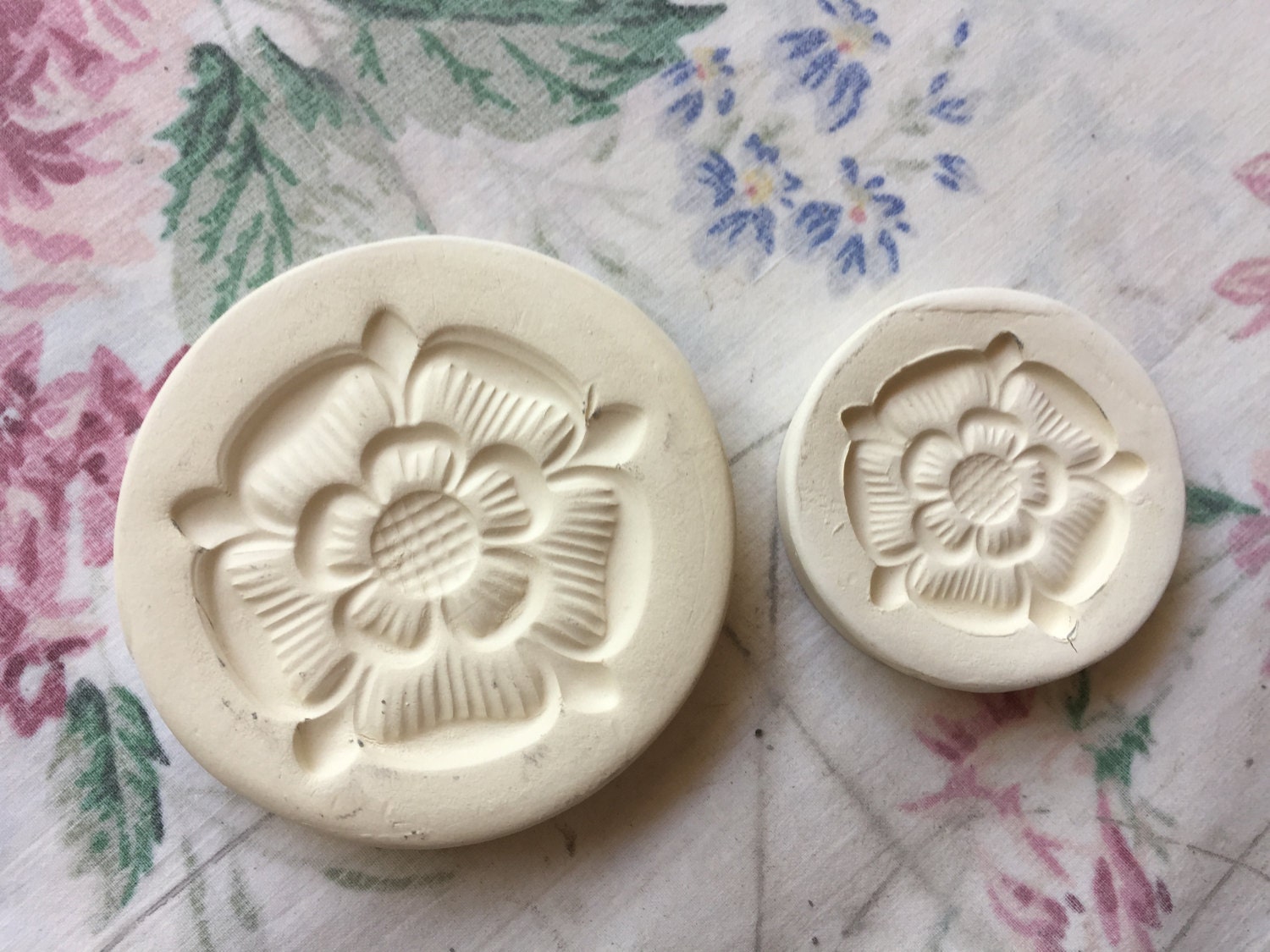Clay Rosette Sprig Molds Bisque Clay Stamp for Ceramic