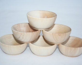 30, 2- 1/2" Wooden Bowls- Kitchen Accessories, Toy Kitchen, Kids Woodn Toys, Jewlery Bowl, Pretend Play, Spice Bowl, Condiment Bowl
