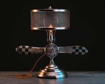 Aviation Propeller Lamp - Table Light - Airplane Propeller - Aviation Light - Airplane Lamp - Aviation Decor - Desk Lamp - Pilot