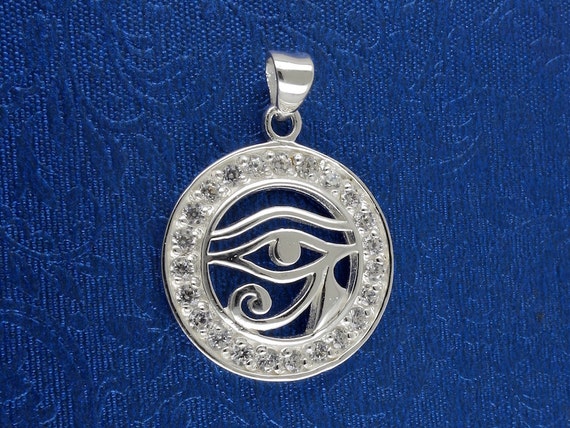 Egyptian Eye of Horace Solid 925 Silver All Seeing Eye