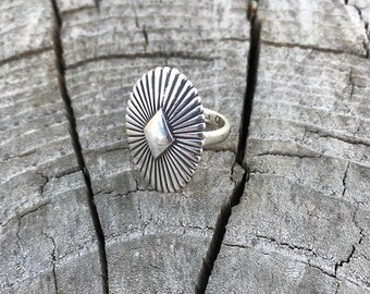 Silver Concho Ring
