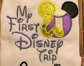 Girls princess my first disney trip shirt
