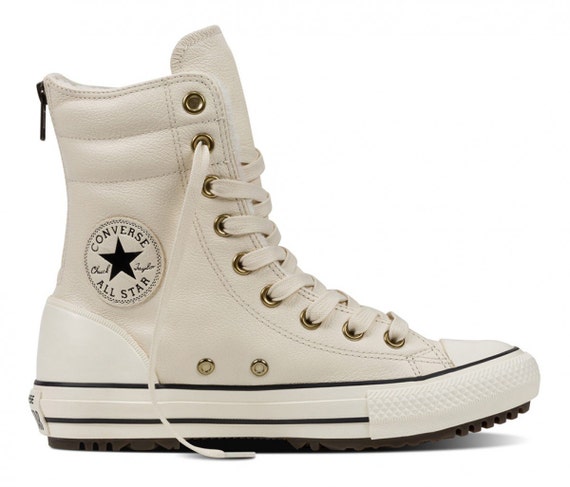 cream colored chuck taylors