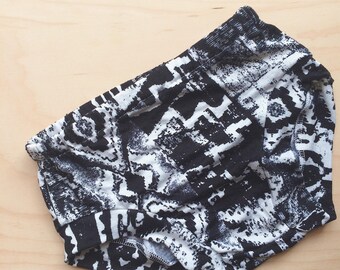 Black Distressed Jersey Blend Knit Bloomers