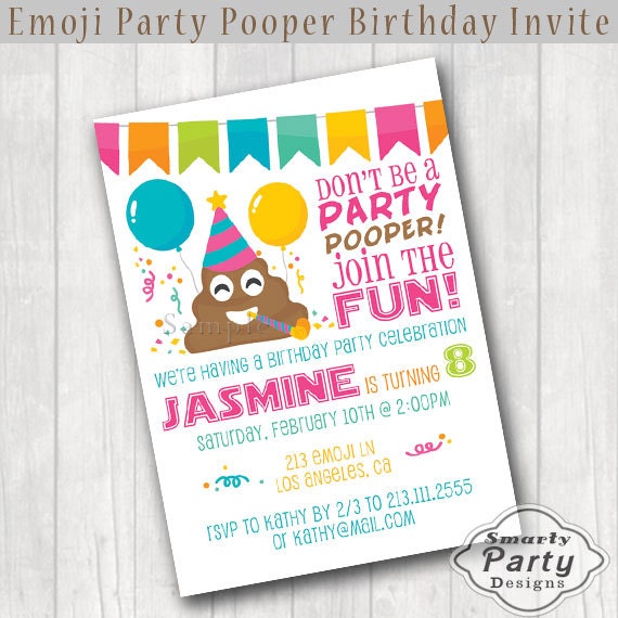 Don T Be A Party Popper Invitation 1