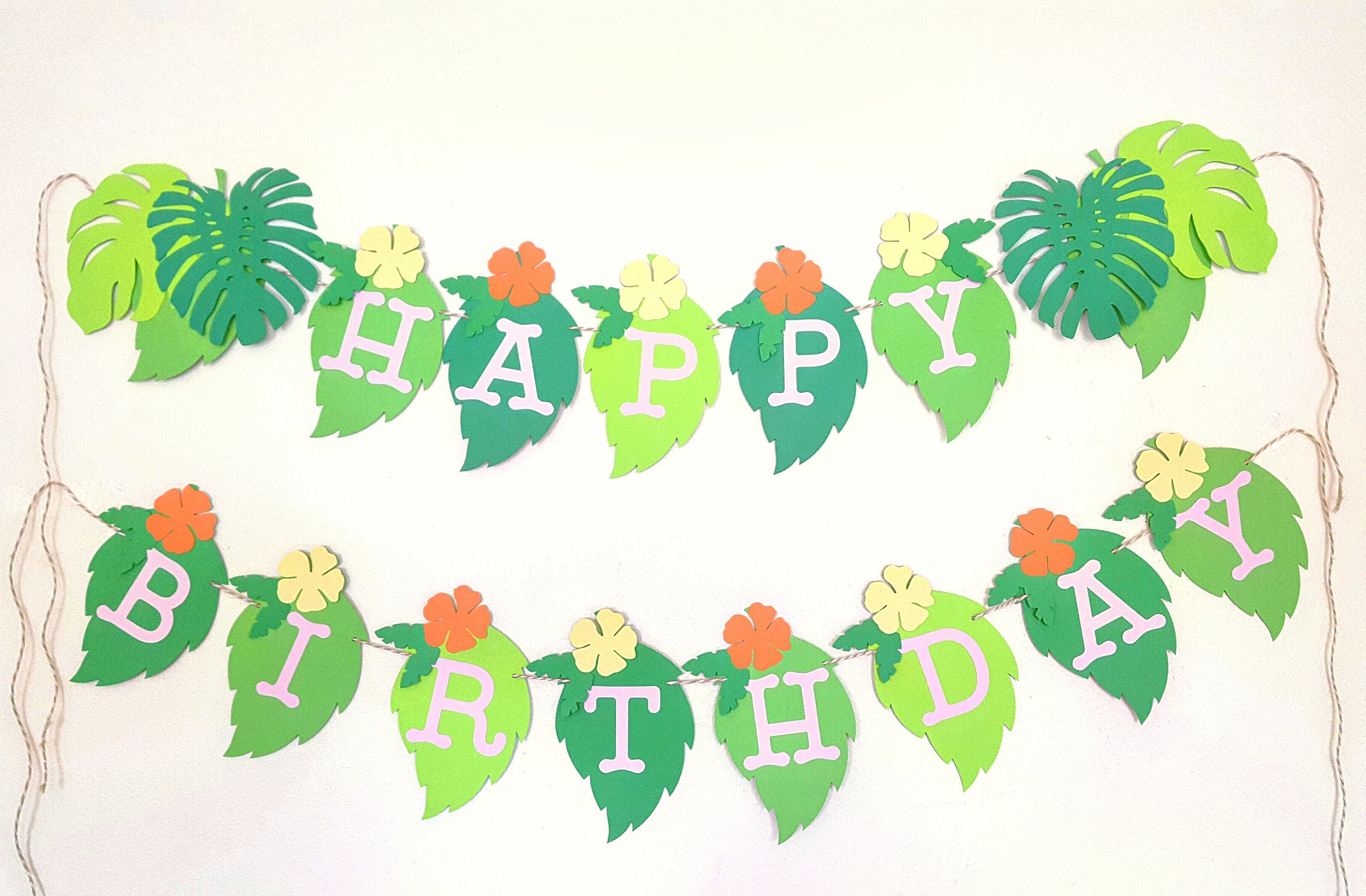 Luau Banner Luau Birthday 3D Banner Hawaiian Party