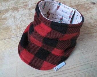 Plaid Neck Warmer, Toddler Neck Warmer, Reversible neckwarmer, velcro neckwarmer, kids neck warmer, buffalo check, cache cou enfant