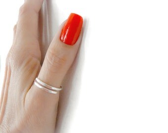 Simple Thumb Ring//Sterling Silver Ring//Minimalist Ring// Thumb Ring// Hammered Ring Handmade Jewelry For Women