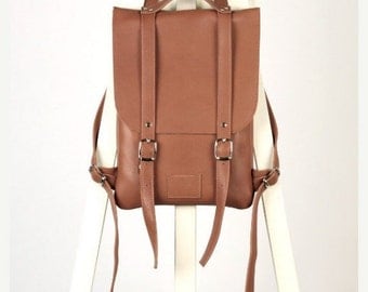 SALE! / Saddle Brown leather backpack rucksack / In stock / Leather backpack / Leather rucksack / Womens backpack / Gift