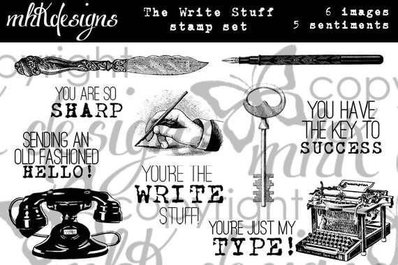 The Write Stuff Digital Stamp Set